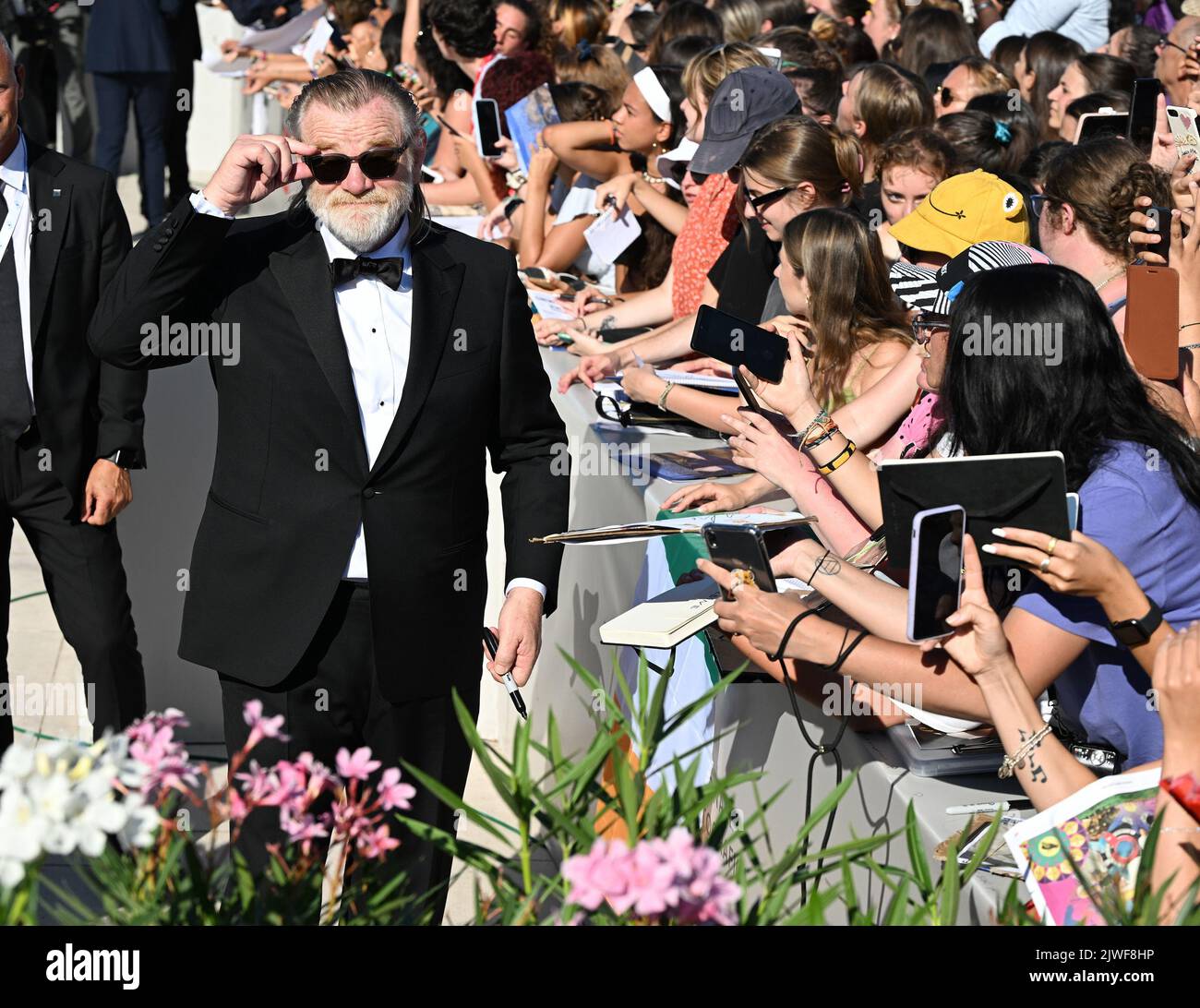 Venise, Italie. 05th septembre 2022. L'acteur irlandais Brendan Gleeson assiste lundi à la première des Banshees d'Inishenin au Festival du film de Venise 79th à Venise, en Italie, à 5 septembre 2022. Photo par Rune Hellestad/UPI crédit: UPI/Alay Live News Banque D'Images