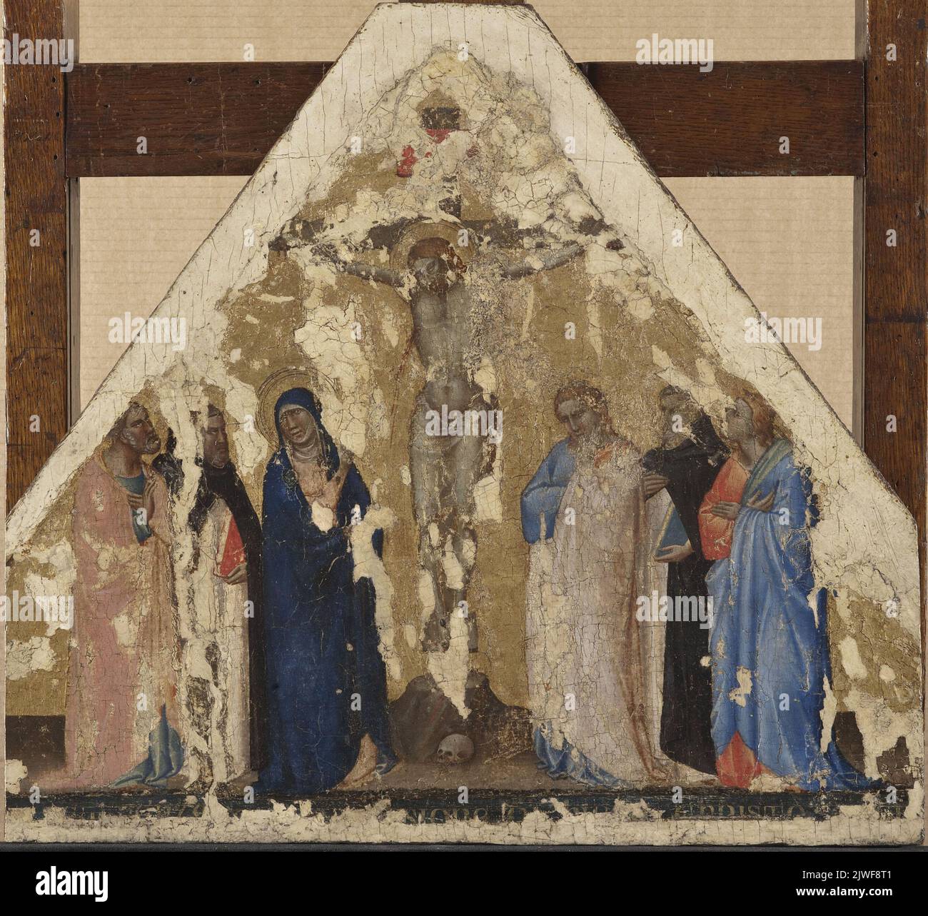 Crucifixion. Gaddi, Taddeo (vers 1300-1366), peintre Banque D'Images