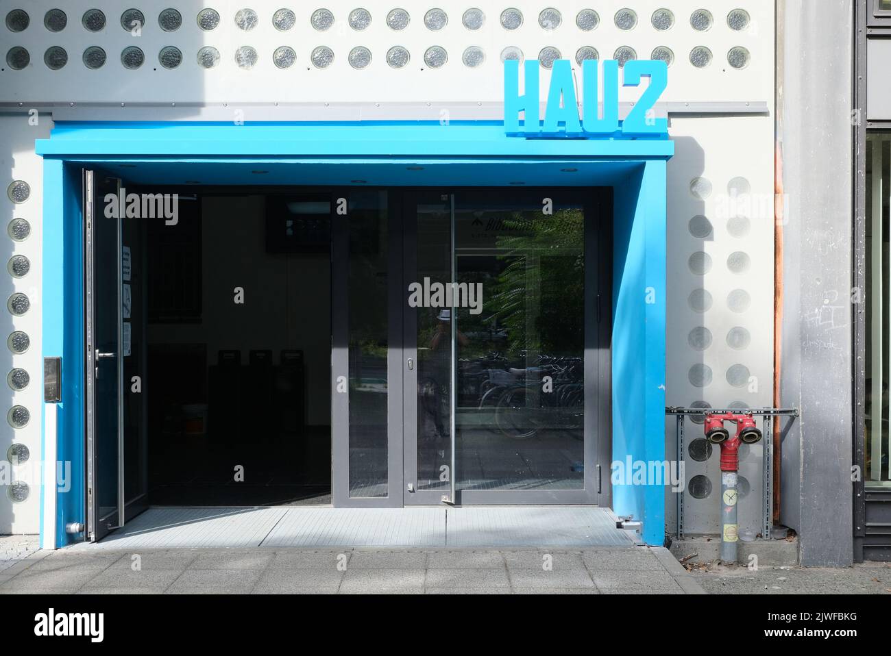 Berlin, Allemagne, 31 août 2022, entrée au Théâtre Hebbel am Ufer 2, HAU2 Banque D'Images