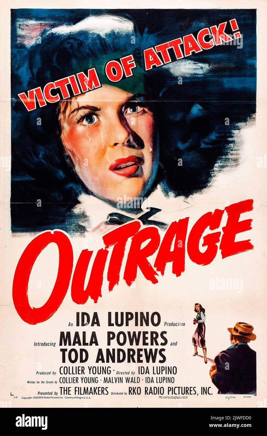 Outrage (affiche de 1950) Banque D'Images