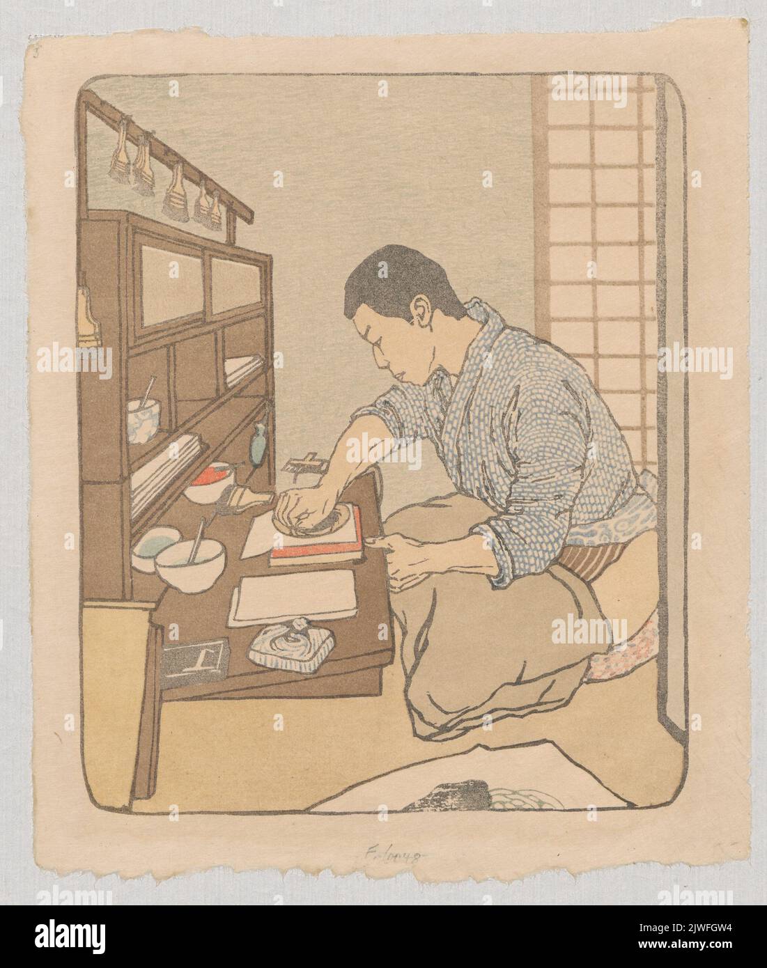 Japanischer Drucker. Orlik, Emil (1870-1932), graphiste Banque D'Images