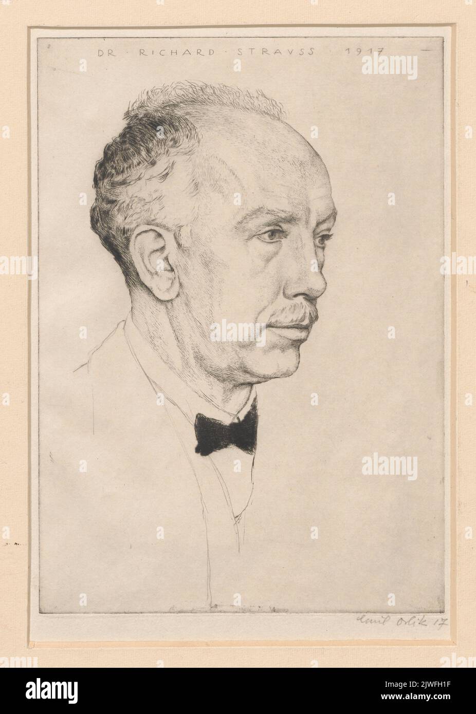Dr Richard Strauss 1917. Orlik, Emil (1870-1932), graphiste Banque D'Images