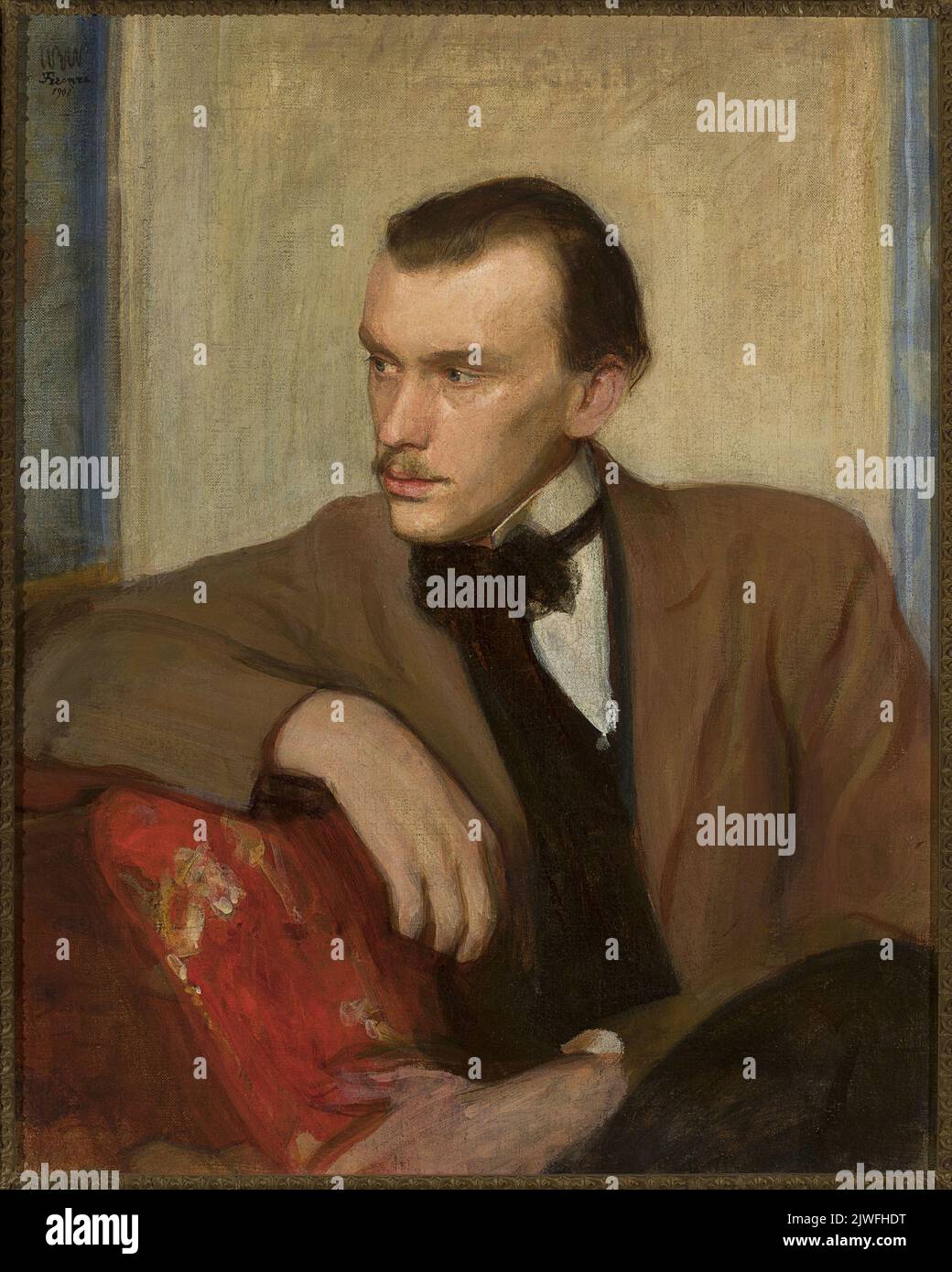 Portrait de Włodzimierz Perzyński, écrivain. Weiss, Wojciech (1875-1950), peintre Banque D'Images Portrait de Włodzimierz Perzyński, écrivain. Weiss, Wojciech (1875-1950), peintre Banque D'Images