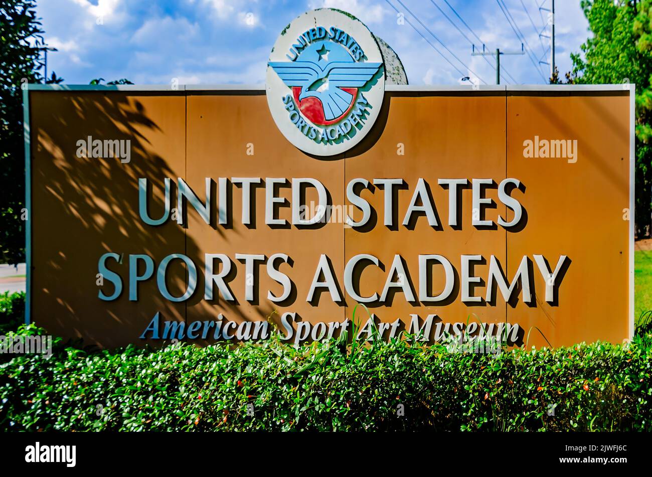 L'Académie des sports des États-Unis, où se trouve l'American Sport Art Museum, est photographiée, le 4 septembre 2022, à Daphne, Alabama. Banque D'Images