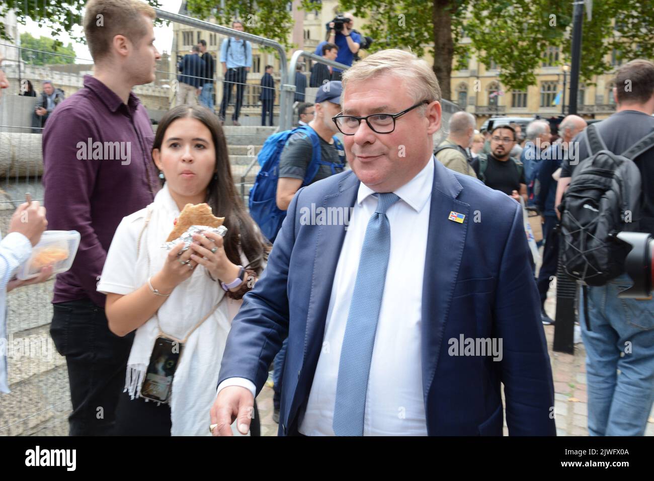 La course à la direction des Tory arrive à un chef et les députés et les membres du parti se réunissent au QEII Centre à Westminster le 5th septembre 2022 pour entendre le résultat. Banque D'Images