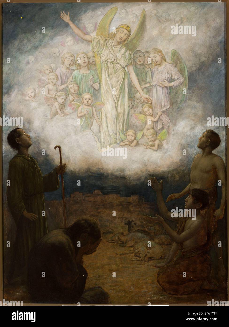 Annonciation aux bergers. Thoma, Hans (1839-1924), peintre Banque D'Images