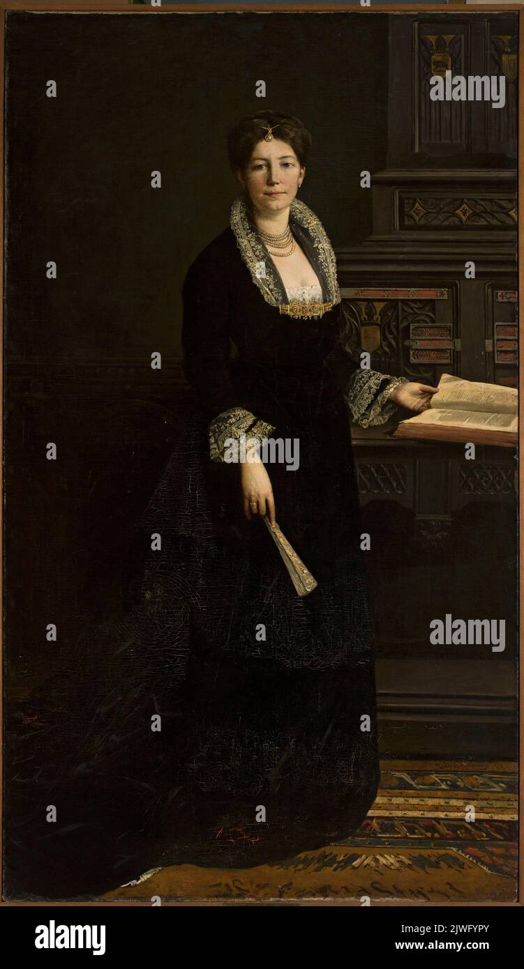 Portrait d'une femme. Ajdukiewicz, Tadeusz (1852-1916), peintre Banque D'Images