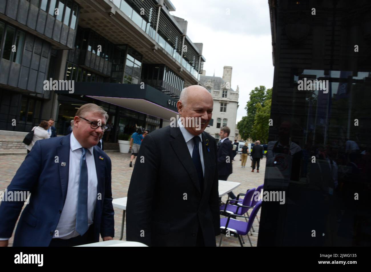 La course à la direction des Tory arrive à un chef et les députés et les membres du parti se réunissent au QEII Centre à Westminster le 5th septembre 2022 pour entendre le résultat. Banque D'Images