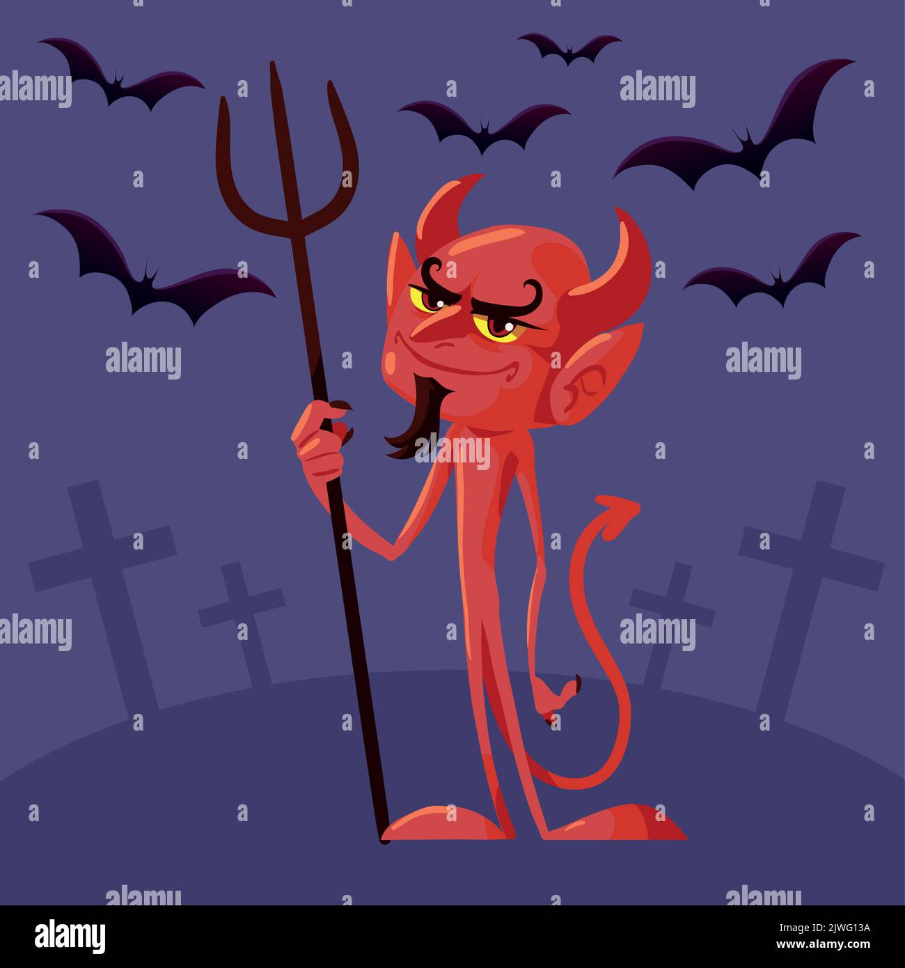 personnage de halloween diable Illustration de Vecteur