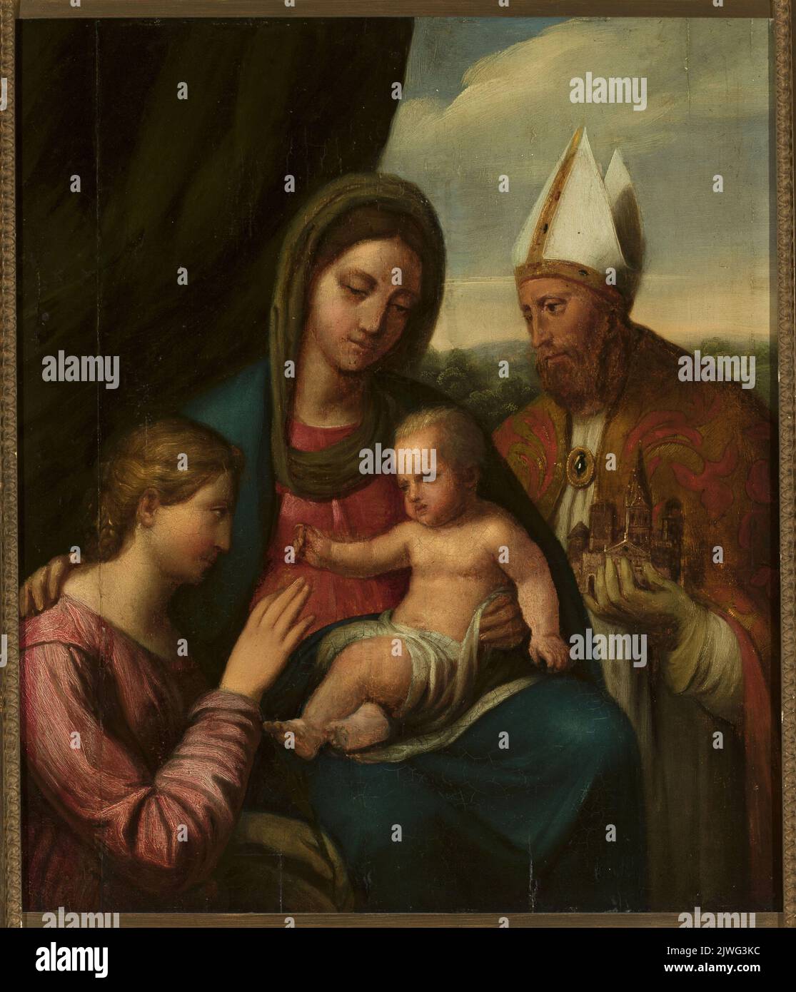 Mariage mystique de Sainte-Catherine. Giovanni da Udine (1487-1564), peintre Banque D'Images