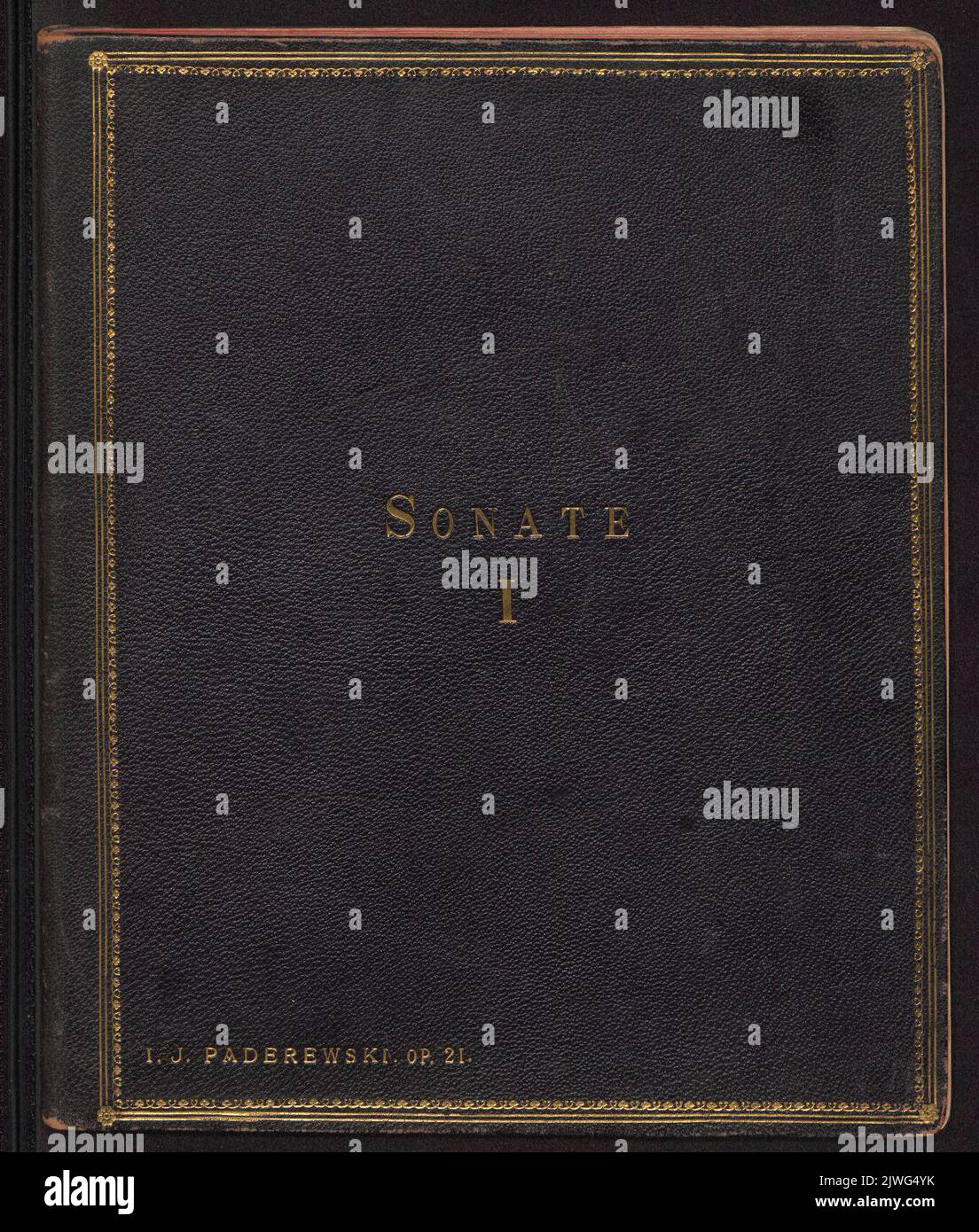 Ignacy Jan Paderewski, Sonate I, Op. 21, Röder, C.G. (Lipsk ; zakład graficzny i drukarnia; 1846-?), imprimerie, Paderewski, Ignacy Jan (1860-1941), compositeur, Bote, Ed. & Bock, G. (Berlin ; wydawnictwo ; 1838- ), éditeur Banque D'Images
