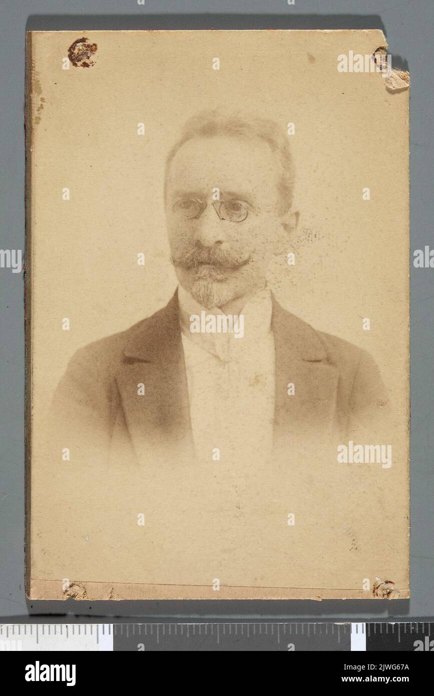 Portrait d'Aleksander Poliński (1845-1916) (?), critique et historien de la musique (buste). Inconnu, photographe Banque D'Images