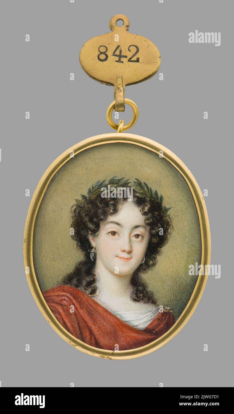 Elisabeth Dorothea von Sachsen Gotha-Altenburg (1640-1709) dans une couronne de Laurier, une seconde épouse de Ludwig VI von Hessen-Darmstadt. Inconnu, peintre Banque D'Images