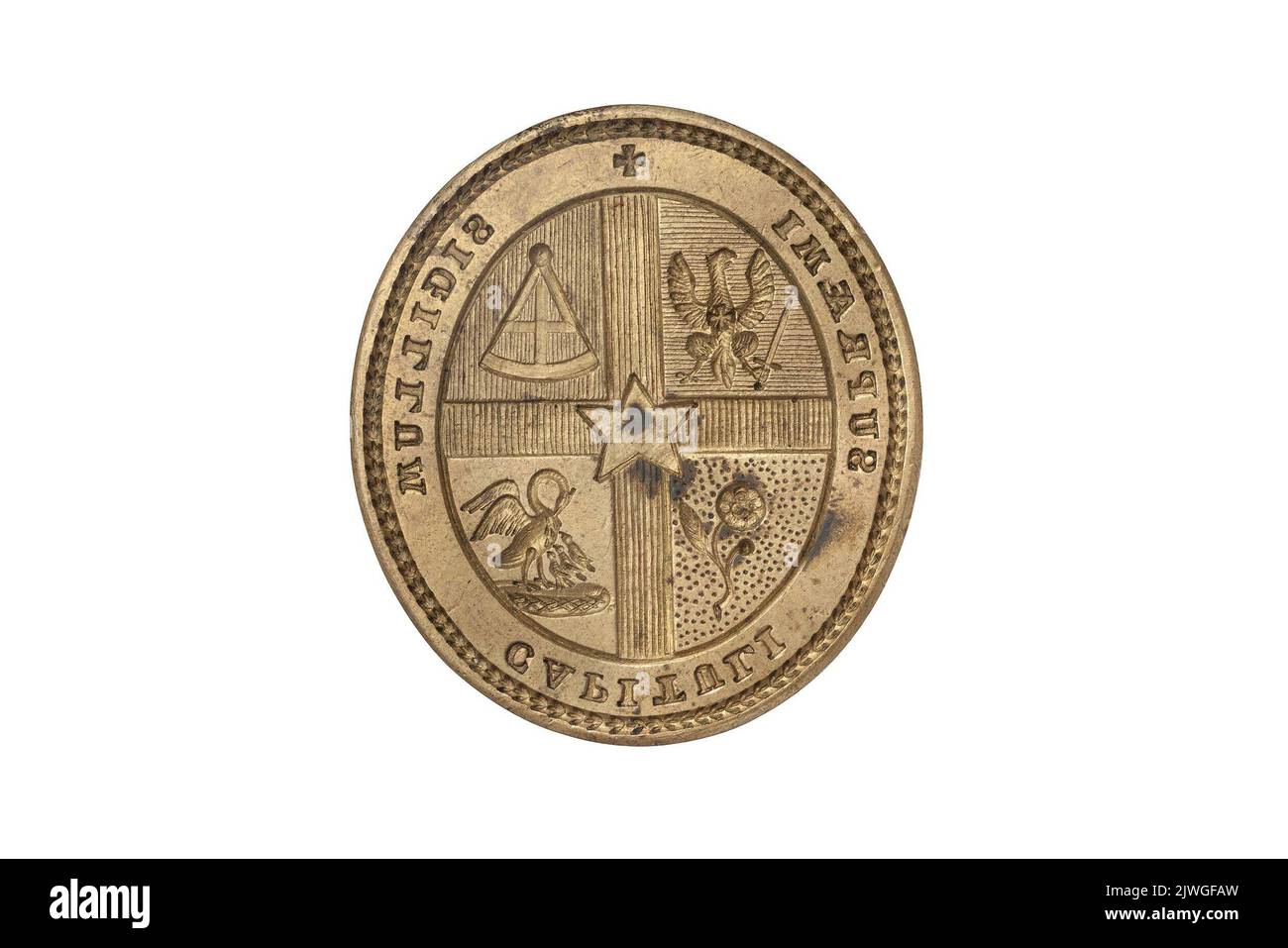 Matrice de sceau du chapitre supérieur de sept lumières au chapitre écossais Lodge “Catherine sous l'étoile du Nord. Inconnu, auteur Banque D'Images