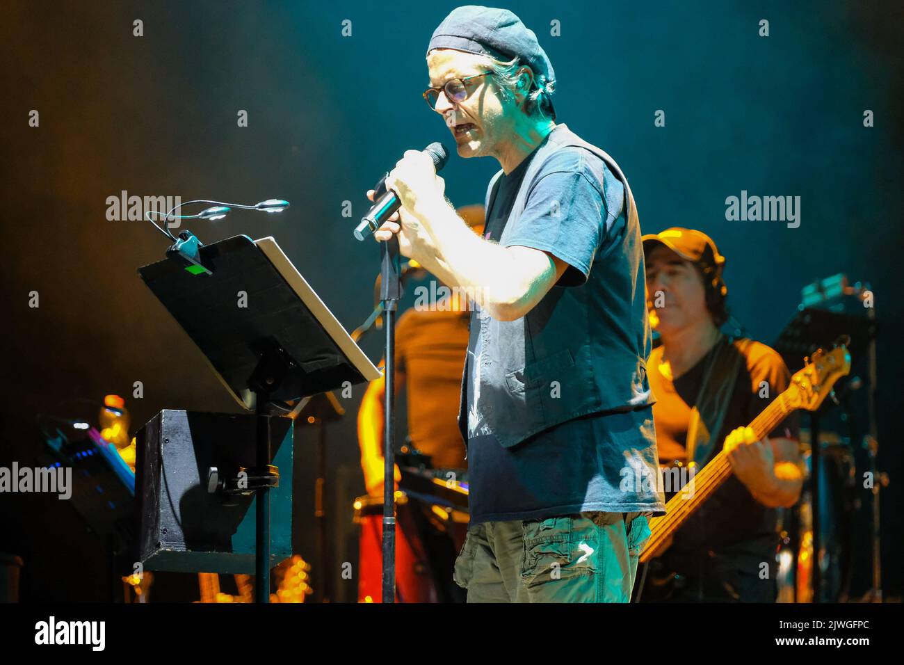 Vérone, Italie. 5th septembre 2022. La chanteuse italienne Samuele Bersani au cours de ses spectacles en direct à Vérone, Teatro Romano pour sa tournée de Cinéma Samuele 2022 crédit: Roberto Tommasini/Alay Live News Banque D'Images