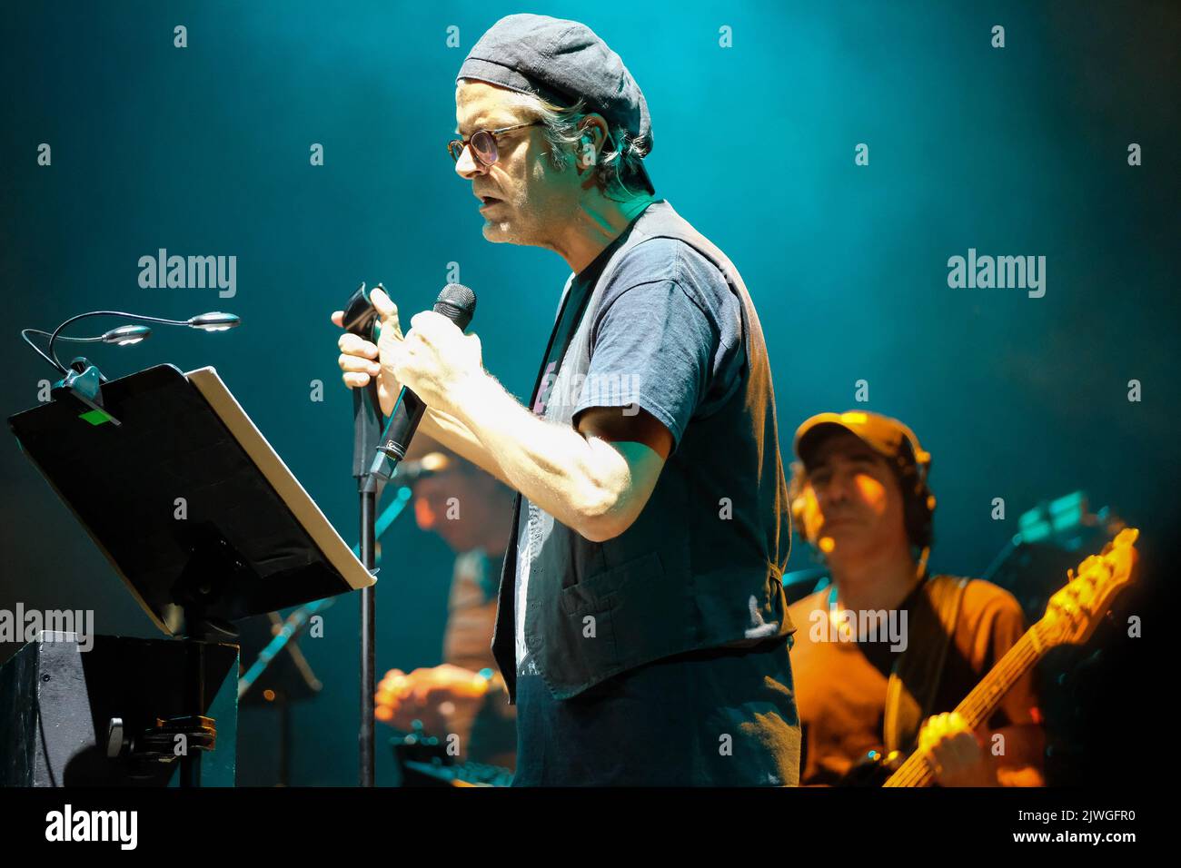 Vérone, Italie. 5th septembre 2022. La chanteuse italienne Samuele Bersani au cours de ses spectacles en direct à Vérone, Teatro Romano pour sa tournée de Cinéma Samuele 2022 crédit: Roberto Tommasini/Alay Live News Banque D'Images