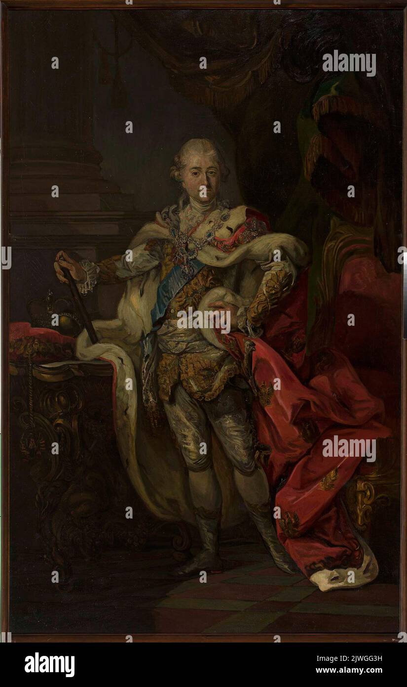 Portrait de Stanisław August en costume de couronnement. Bacciarelli, Marcello (1731-1818), peintre Banque D'Images