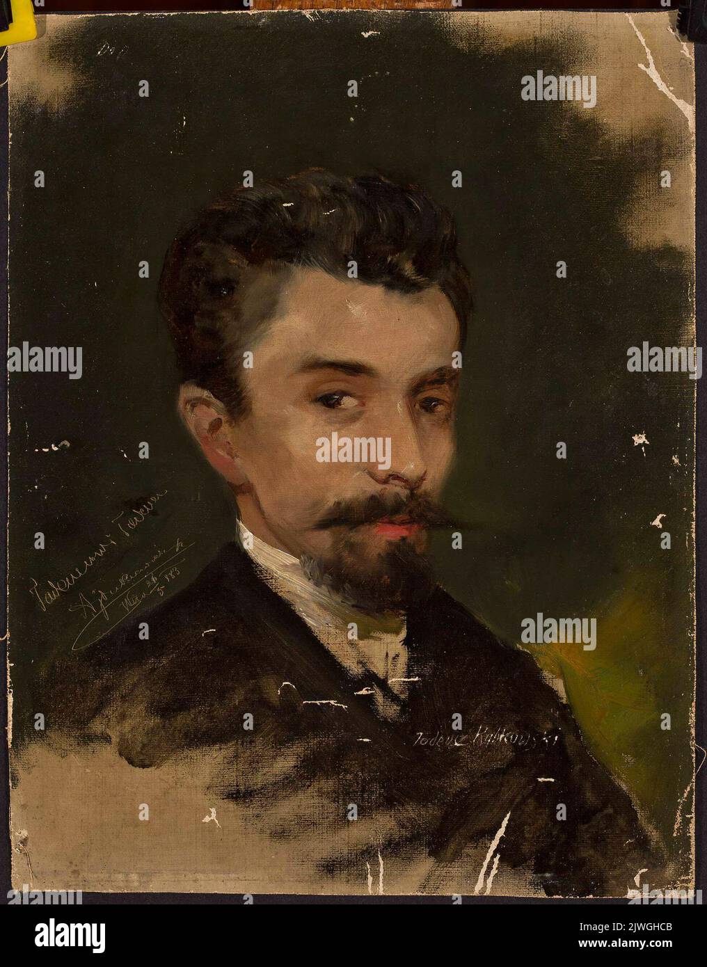 Portrait de Tadeusz Rybkowski. Ajdukiewicz, Tadeusz (1852-1916), peintre Banque D'Images