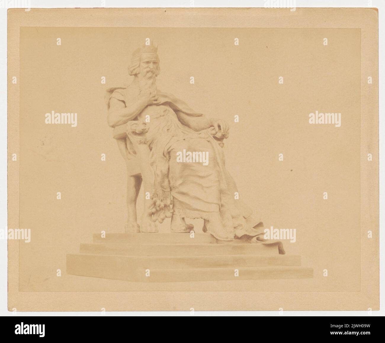 Alfred Nossig (1864-1943), Król Salomon [Solomon the King] [photographie de sculpture exposée au salon d'art de E. Schulte à Berlin en 1898]. Inconnu, photographe Banque D'Images