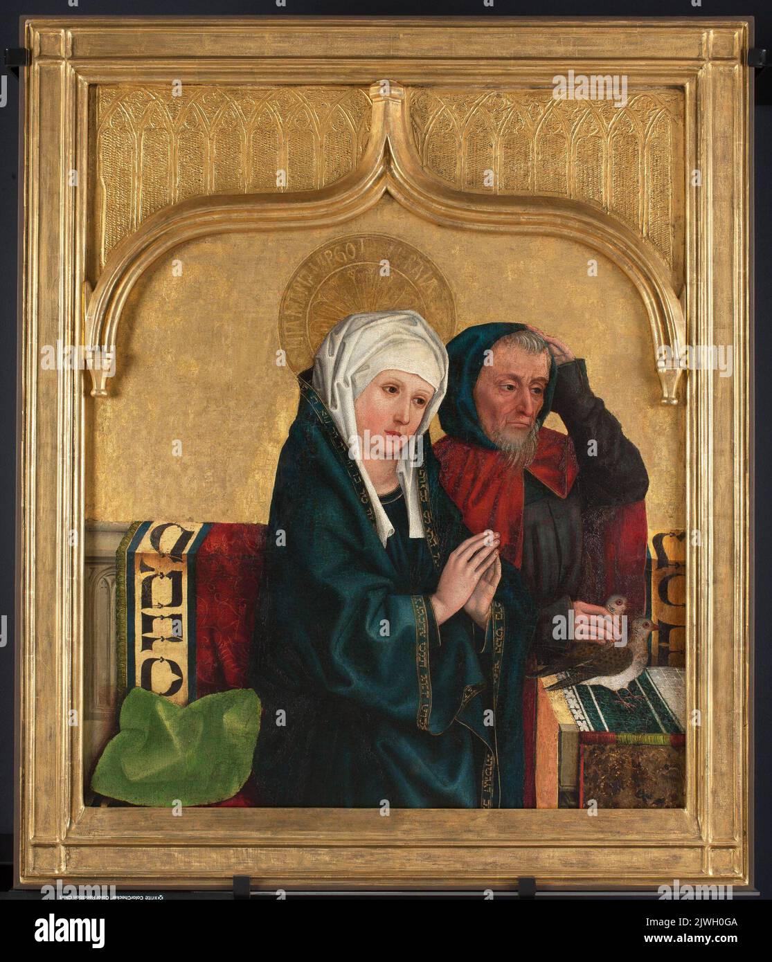 La présentation du Christ dans le temple (partie du panneau d'aile). Pleydenwurff, Hans (vers 1425-1472), peintre Banque D'Images