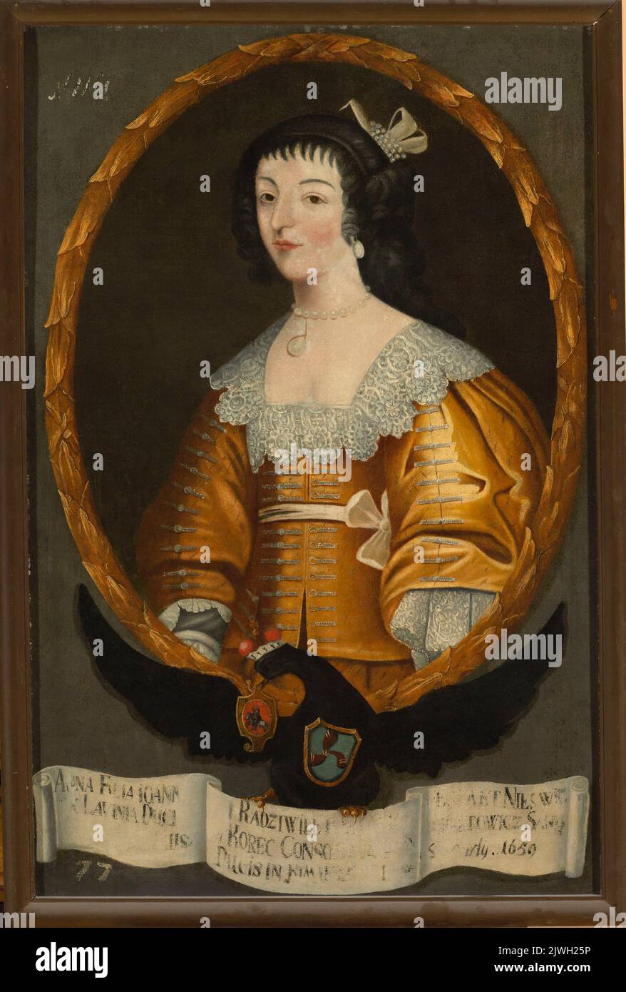 Portrait d'Anna Sanguszko née Radziwiłł (?–1659). Nieznany malarz polski, peintre Banque D'Images