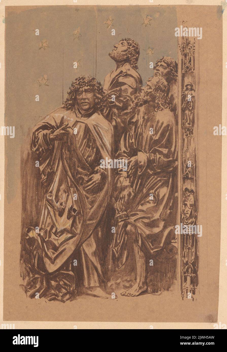 Les Apôtres de l'alterpiece de Veit Stoss. Wyczółkowski, Leon (1852-1936), graphiste Banque D'Images