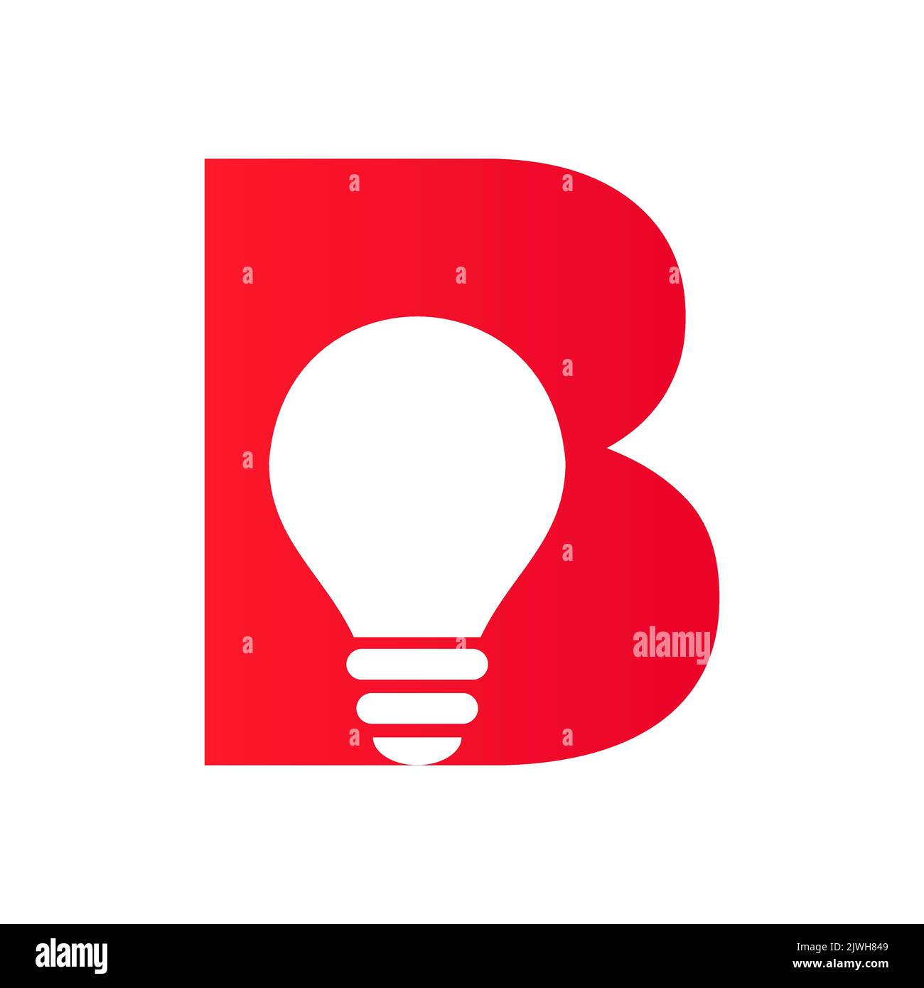 Logo électrique lettre B combiné avec modèle vectoriel d'icône d'ampoule électrique. Logo de l'ampoule symbole du signe Illustration de Vecteur