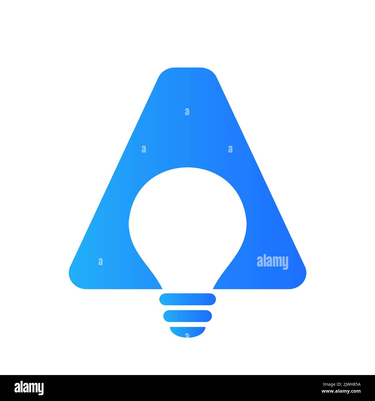 Lettre A logo électrique combiné avec modèle vectoriel d'icône d'ampoule électrique. Logo de l'ampoule symbole du signe Illustration de Vecteur