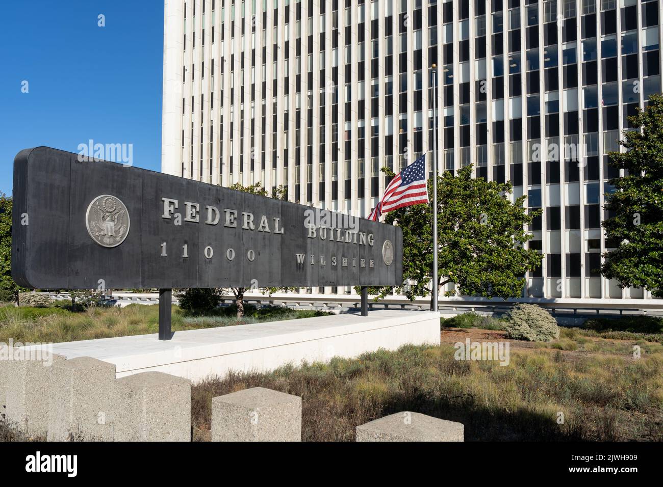 Bâtiment fédéral au 11000 Wilshire Boulevard à Los Angeles, Californie, États-Unis Banque D'Images