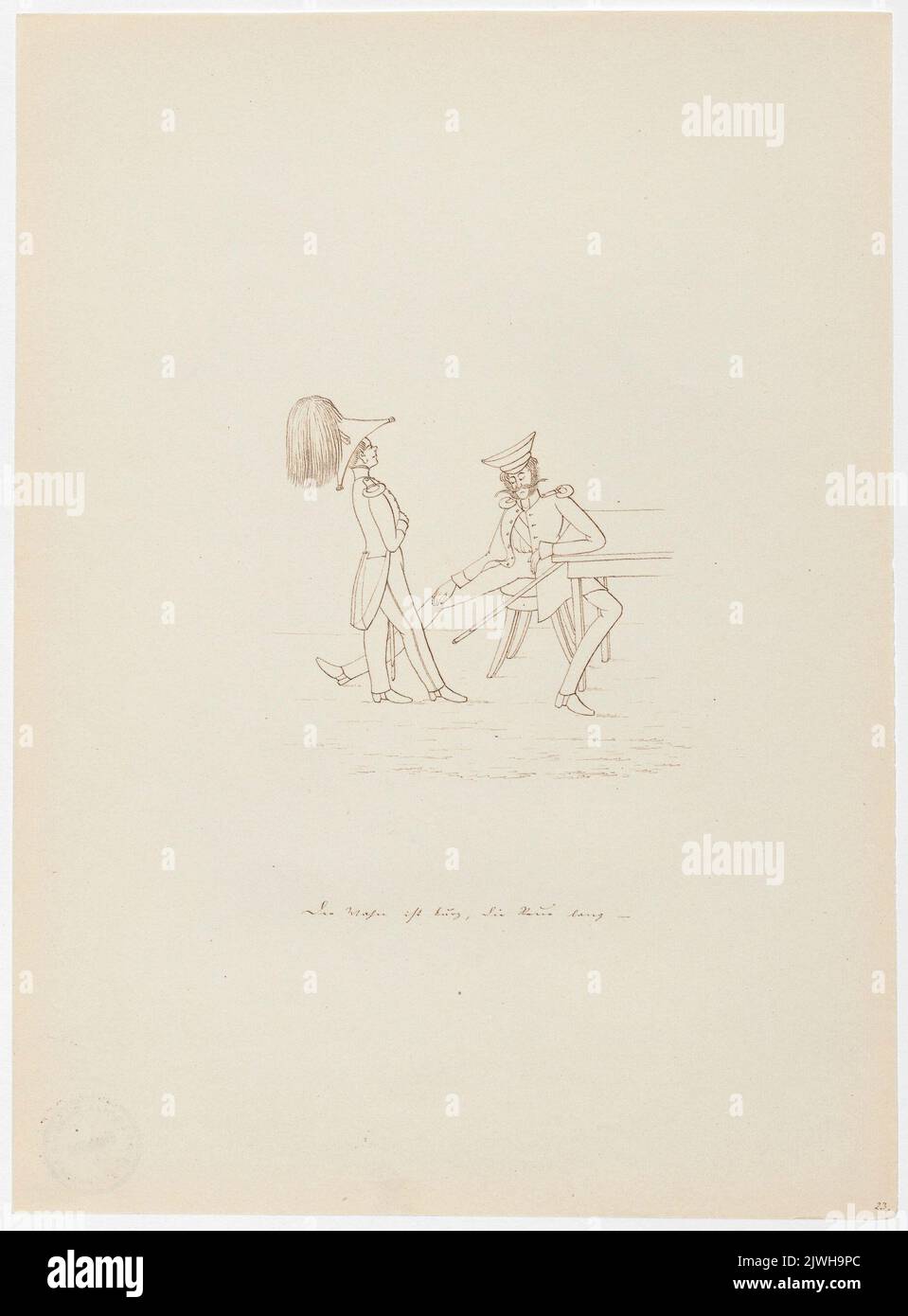 'Zaleństwo krótkie, długi żal'. Winkler, Karl Gustav Adolf (1810-1893), dessinateur, dessinateur Banque D'Images