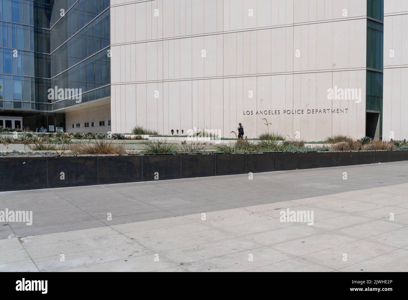 Los Angeles, CA, États-Unis - 11 juillet 2022 : quartier général du Département de police de Los Angeles (LAPD) au Ronald F. Deaton Civic Auditorium à Los Angeles, CA, États-Unis. Banque D'Images