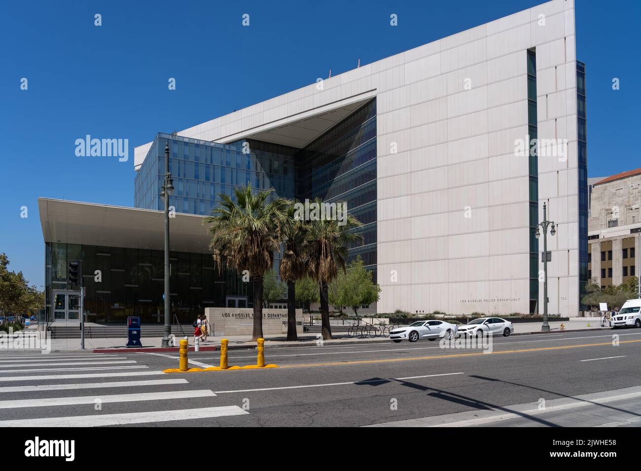 Los Angeles police Department (LAPD) Siège à Ronald F. Deaton Civic Auditorium à Los Angeles, CA, États-Unis. Banque D'Images