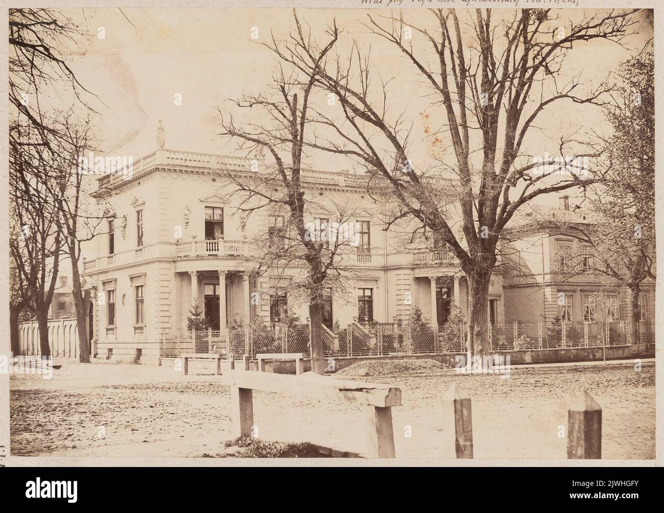 Varsovie. Palais de Jan Rau à Al. Ujazdowskie 6, à l'angle de Piękna [Piękna n° d'hypothèque 1756c].. Brandel, Konrad (1838-1920), photographe Banque D'Images