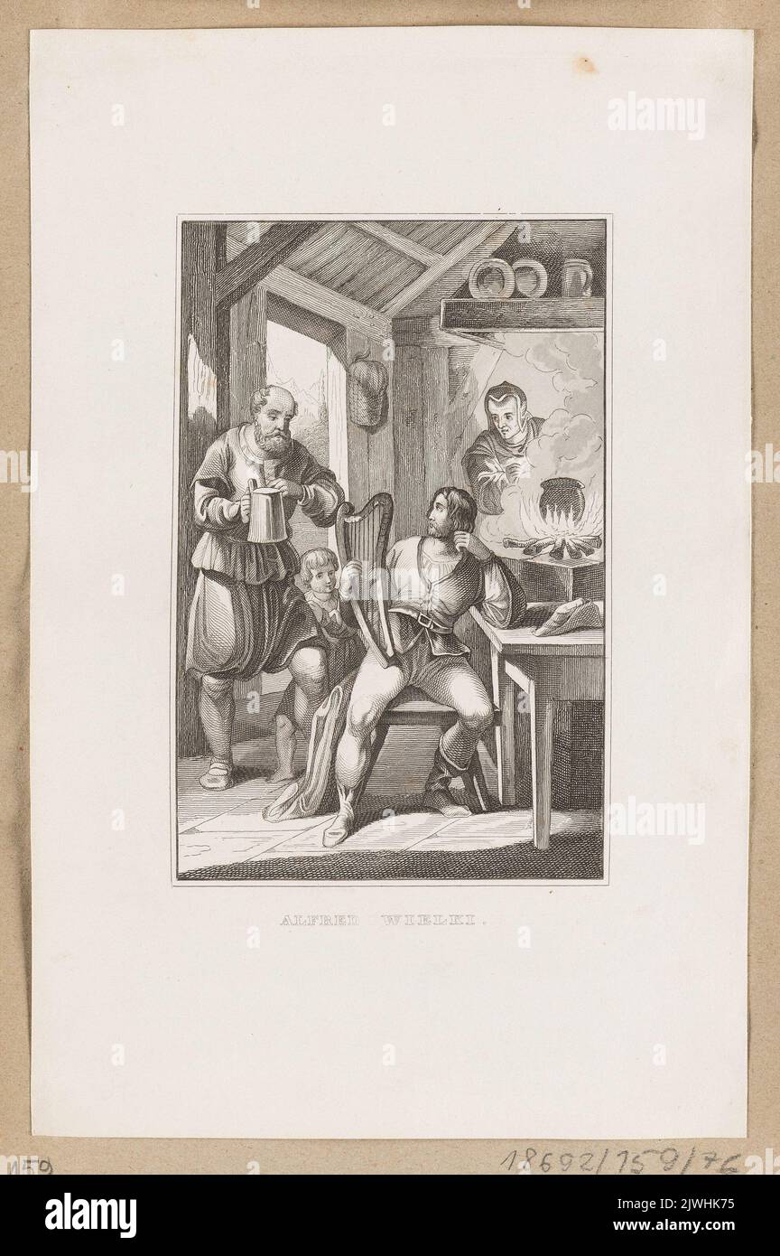 Alfred le Grand (illustration dans: Cesar Cantu, Histoire générale, Varsovie 1853-1857). Orgelbrand, Samuel (Warszawa ; wydawnictwo, drukarnia ; fl. 1836-1919), employeur marchand, inconnu, artiste graphique Banque D'Images