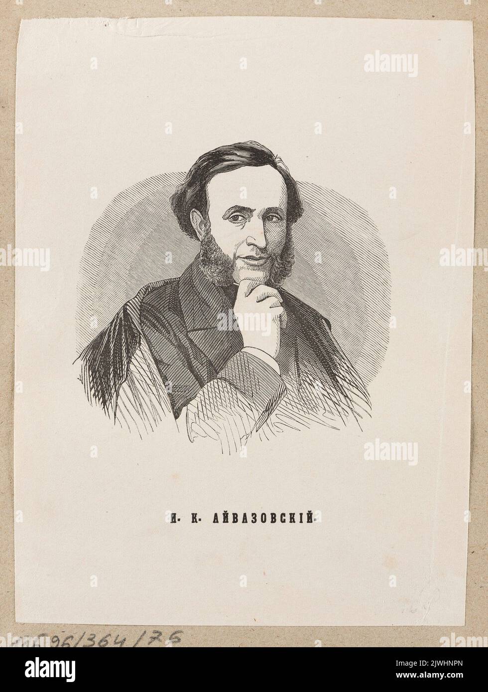 Portrait d'Ivan Konstantinovich Aivazovsky. Inconnu, artiste graphique Banque D'Images