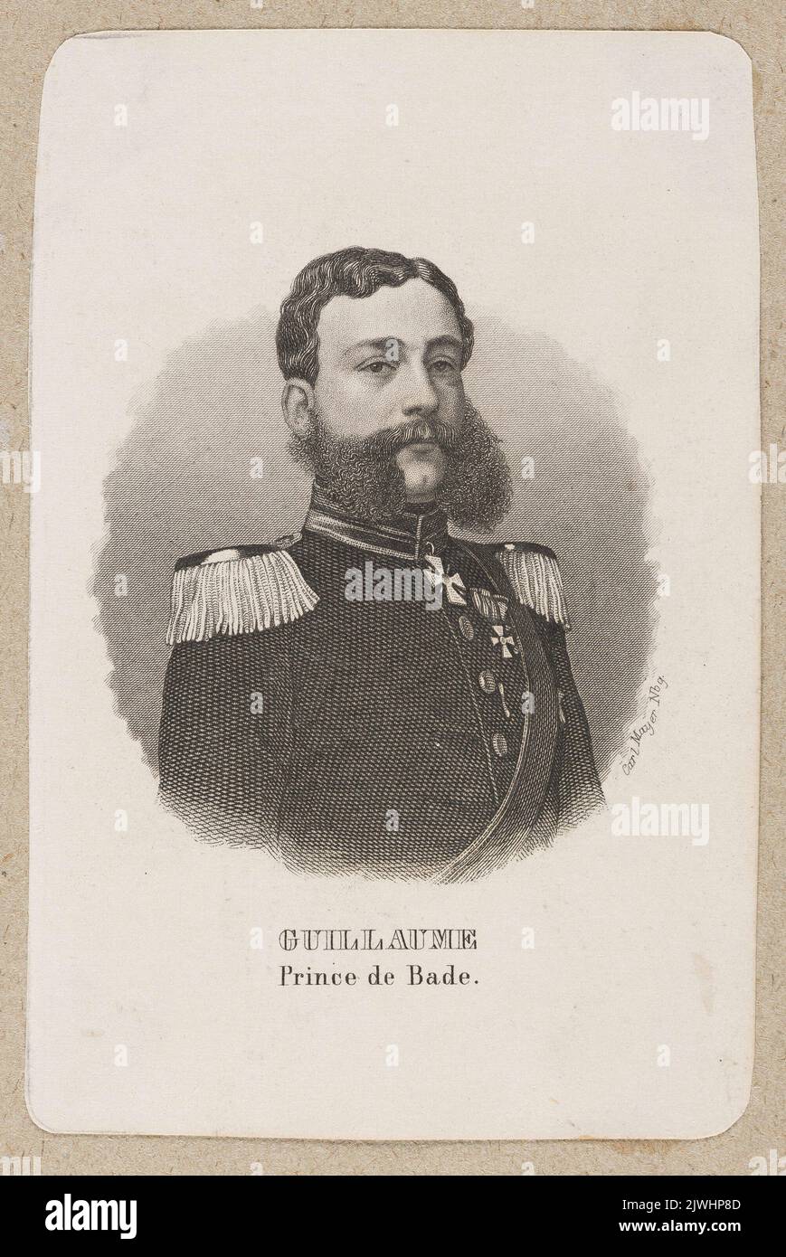Ludwig Wilhelm August, Prinz von Baden (in: Almanach de Gotha). Mayer, Carl (Norymberga ; wydawnictwo, drukarnia ; fl. CA 1840-ca 1872), imprimerie, Mayer, Carl (1798-1868), graphiste, Perthes, Jutus (Gotha ; wydawnictwo ; ca 1785-1952), éditeur Banque D'Images
