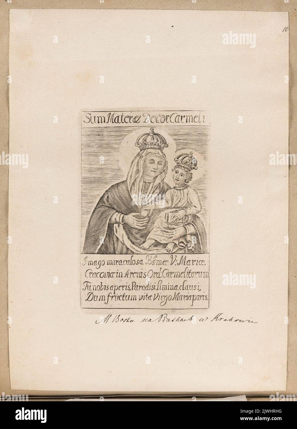 Marie et enfant. Tyszkiewicz, Konstanty (1806-1868), employeur marchand, Marcinowski, Antoni (Wilno ; drukarnia ; 1817-1862), imprimerie, inconnu, graphiste Banque D'Images