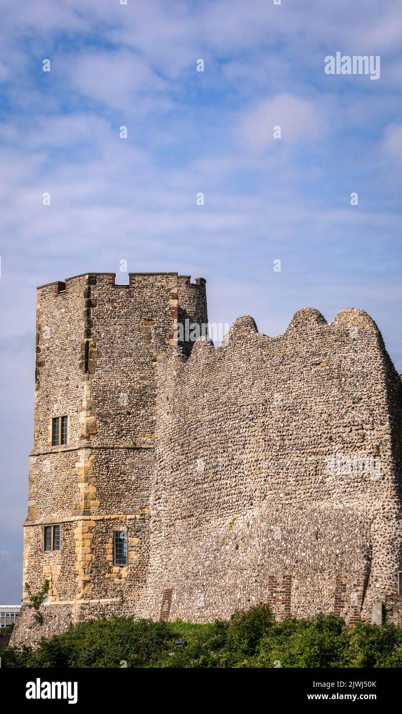 Vue depuis le château de Lewes à l'est du Sussex, au sud-est de l'Angleterre Banque D'Images
