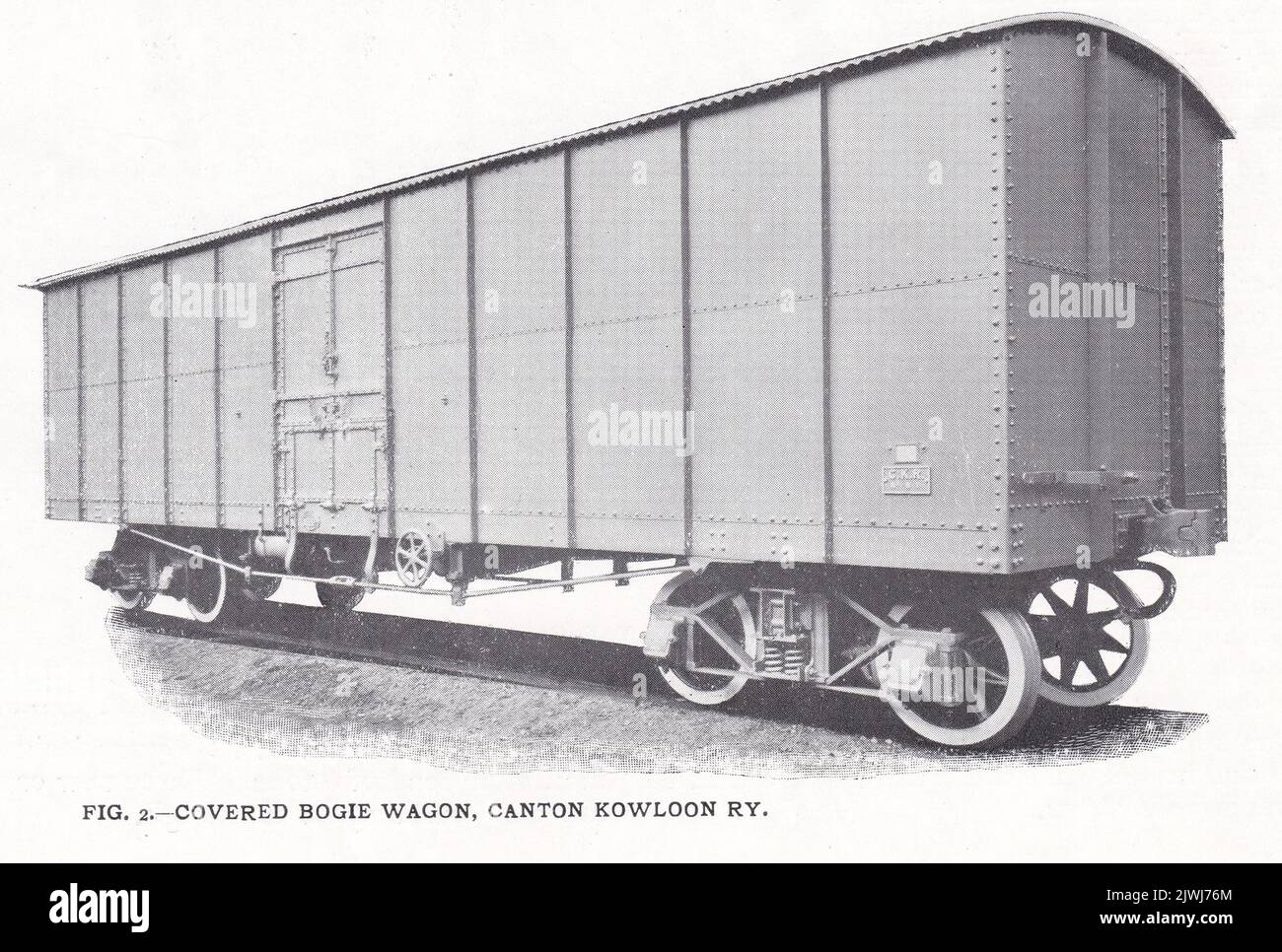 Bogie Wagon couvert, Canton Kowloon RY. Banque D'Images