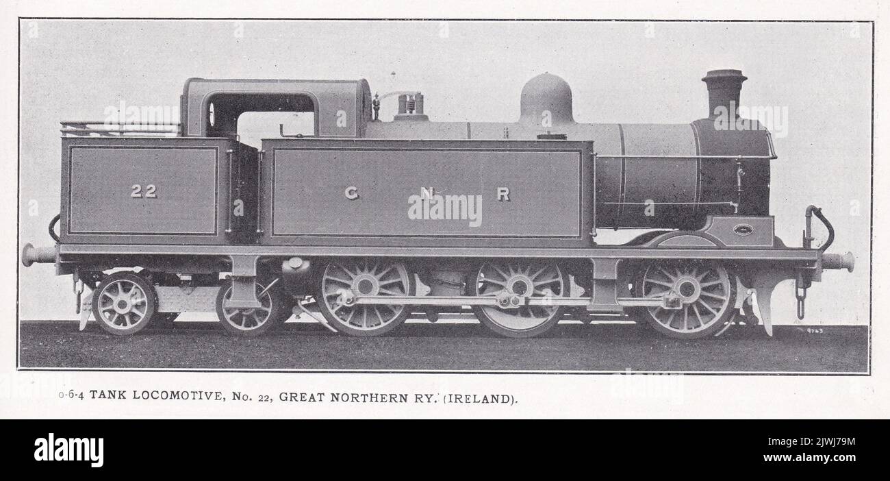 0.6.4 Locomotive à réservoir, no 22, Great Northern RY. (Irlande). Banque D'Images