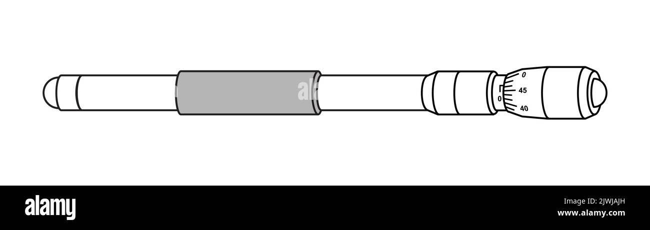 Nutromer. Dispositif de mesure du diamètre intérieur des cylindres. Illustration vectorielle Illustration de Vecteur