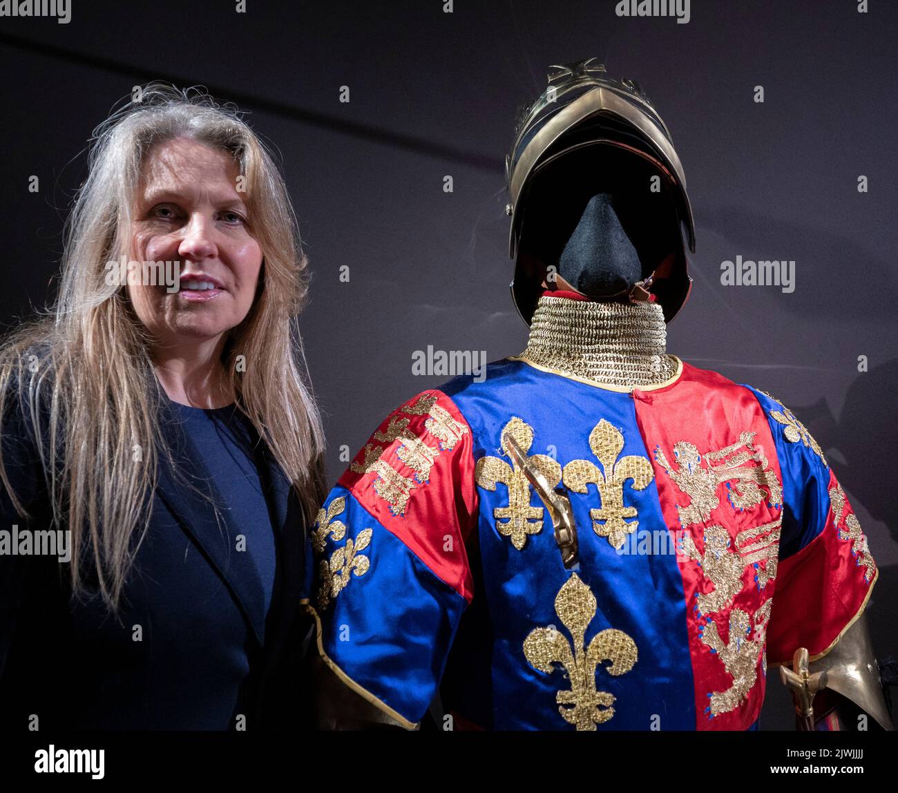 The Wallace Collection, Londres, Royaume-Uni. 6 septembre 2022. The Lost King, un nouveau long métrage de Pathé, sort dans les cinémas britanniques cet automne et raconte la remarquable histoire vraie de la façon dont une femme a surmonté chaque obstacle pour retrouver le dernier lieu de repos du roi Richard III Image: Philippa Langley MBE, écrivain britannique mieux connu pour sa contribution à l'exhumation archéologique de Richard III de l'Université de Leicester en 2012. Crédit : Malcolm Park/Alay Live News Banque D'Images