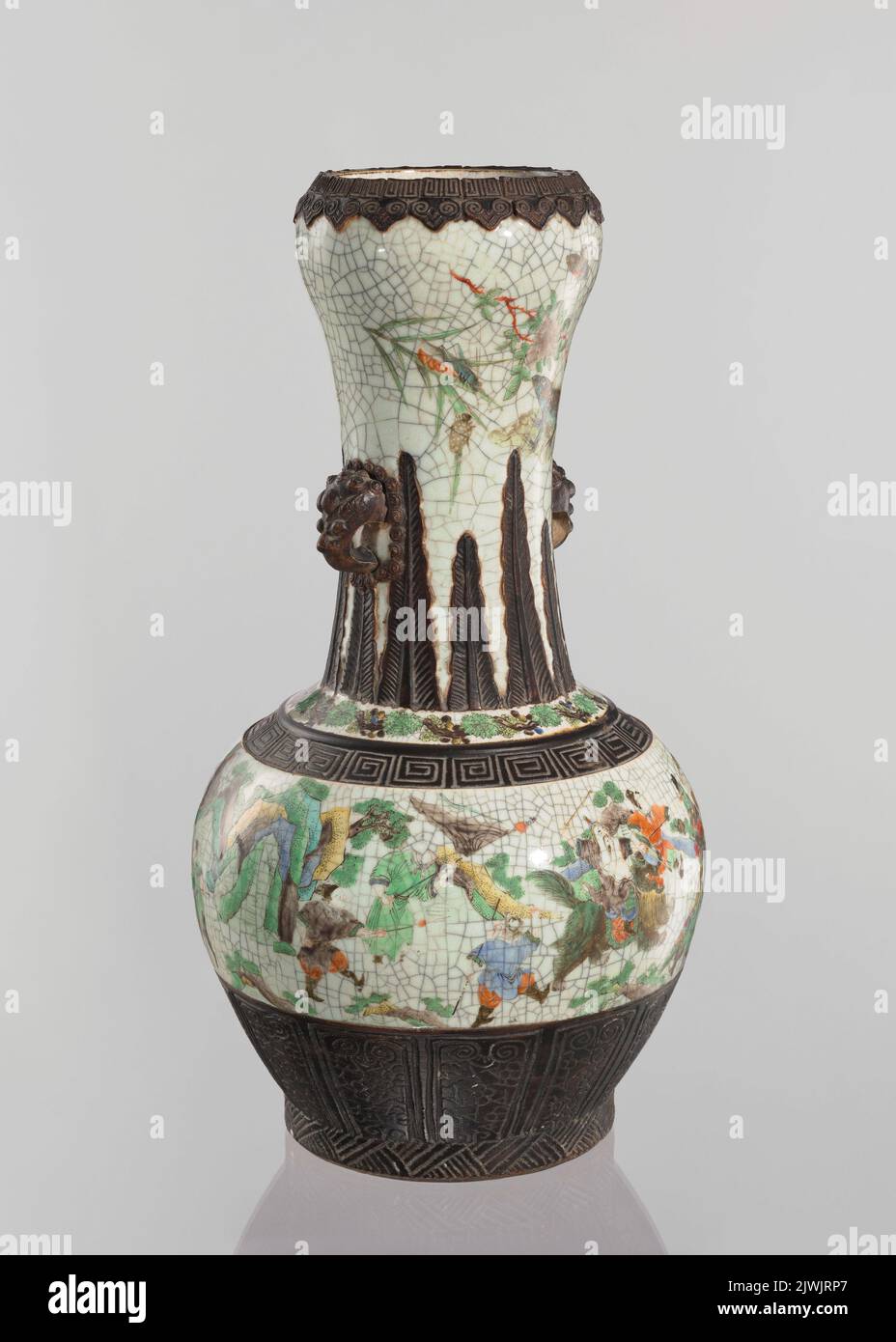 Vase – bouteille avec deux poignées (mascarons). Inconnu, artisan Banque D'Images