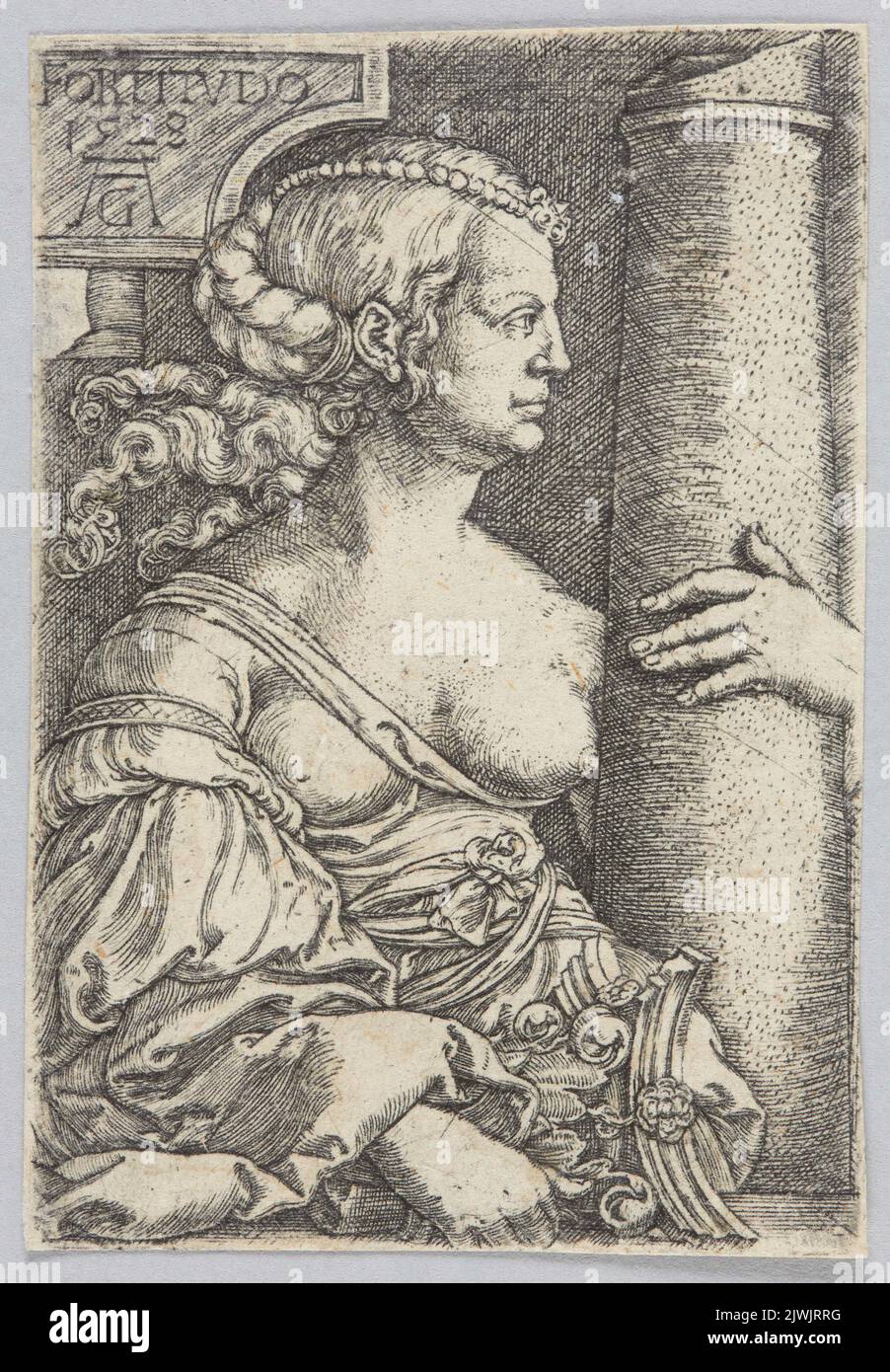 Courage. Aldégraver, Heinrich (1502-1555/1561), graphiste Banque D'Images