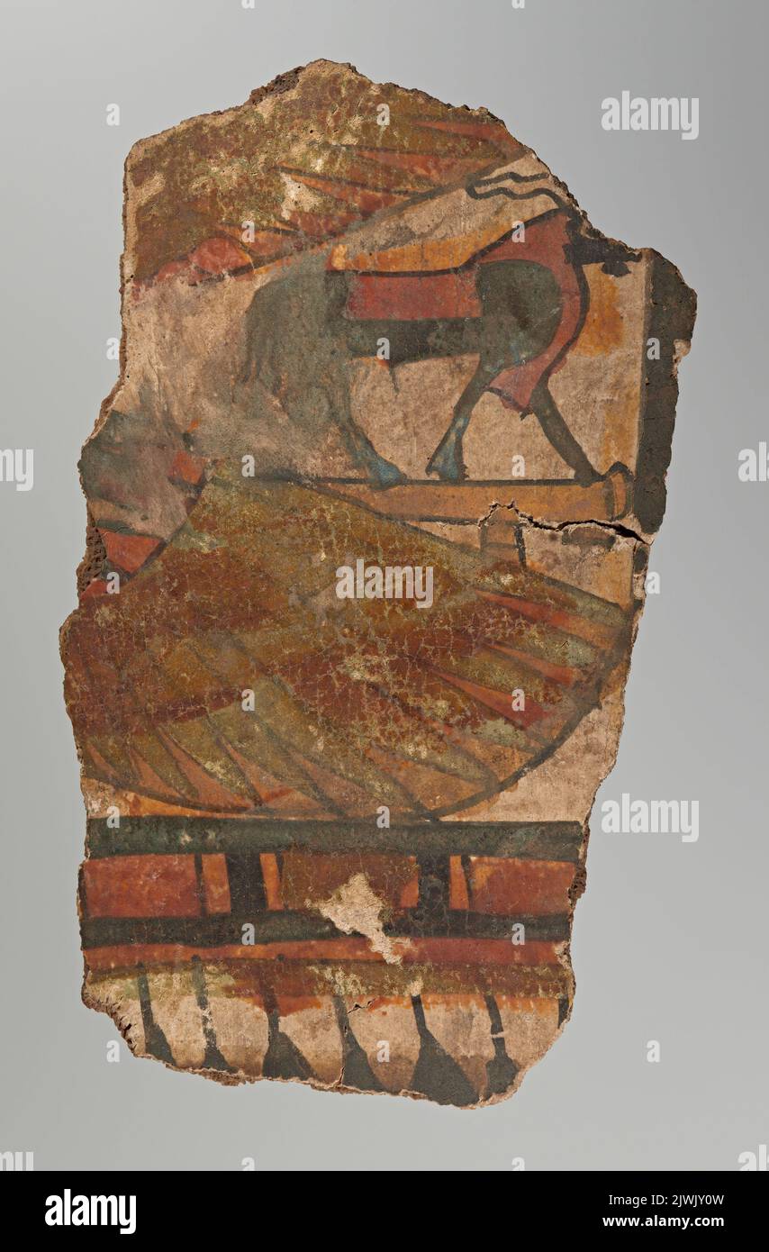 DWA fragmenty kartonażu. Inconnu, auteur Banque D'Images