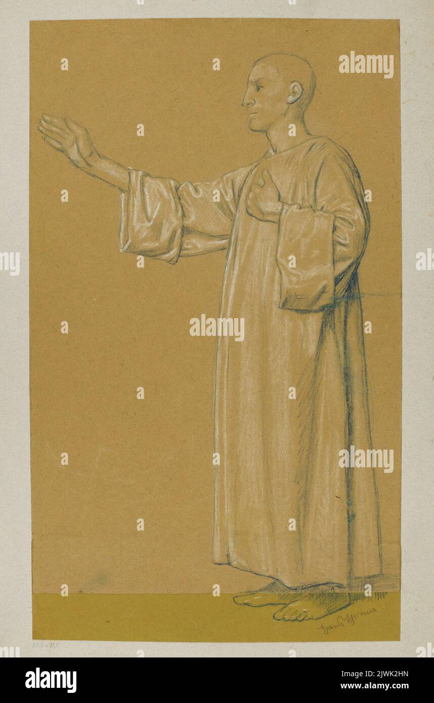 Monk. Thoma, Hans (1839-1924), dessinateur, dessinateur Banque D'Images