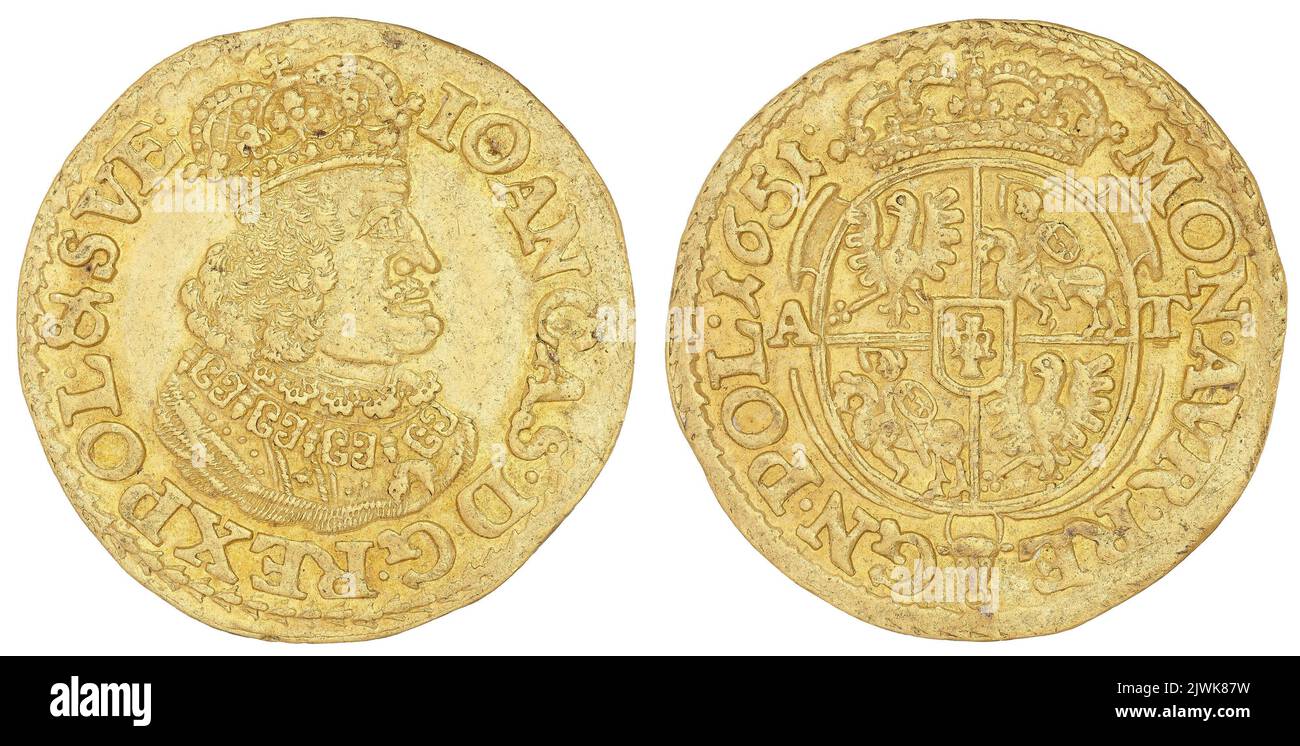 ducat. Tymf Andrzej (fl. 1650-1668), locataire de la monnaie, Jan II Kazimierz Waza (król Polski ; 1648-1668), dirigeant, Leszczyński, Bogusław (fl. 1650-1659), grand trésorier de la Couronne Banque D'Images