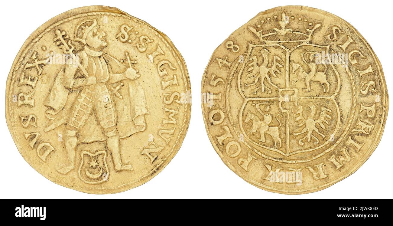 ducat (contrefaçon). Zygmunt i Stary (król polski ; 1506-1548), règle Banque D'Images