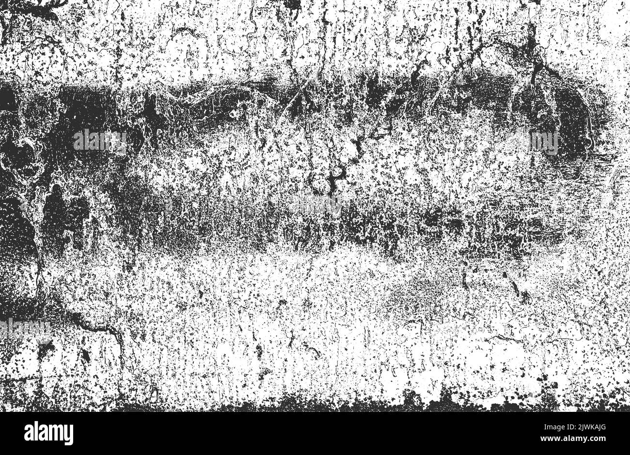 Texture de superposition en relief vieilli de béton fissuré, de pierre ou d'asphalte. Fond grunge. Illustration vectorielle abstraite en demi-teinte Illustration de Vecteur