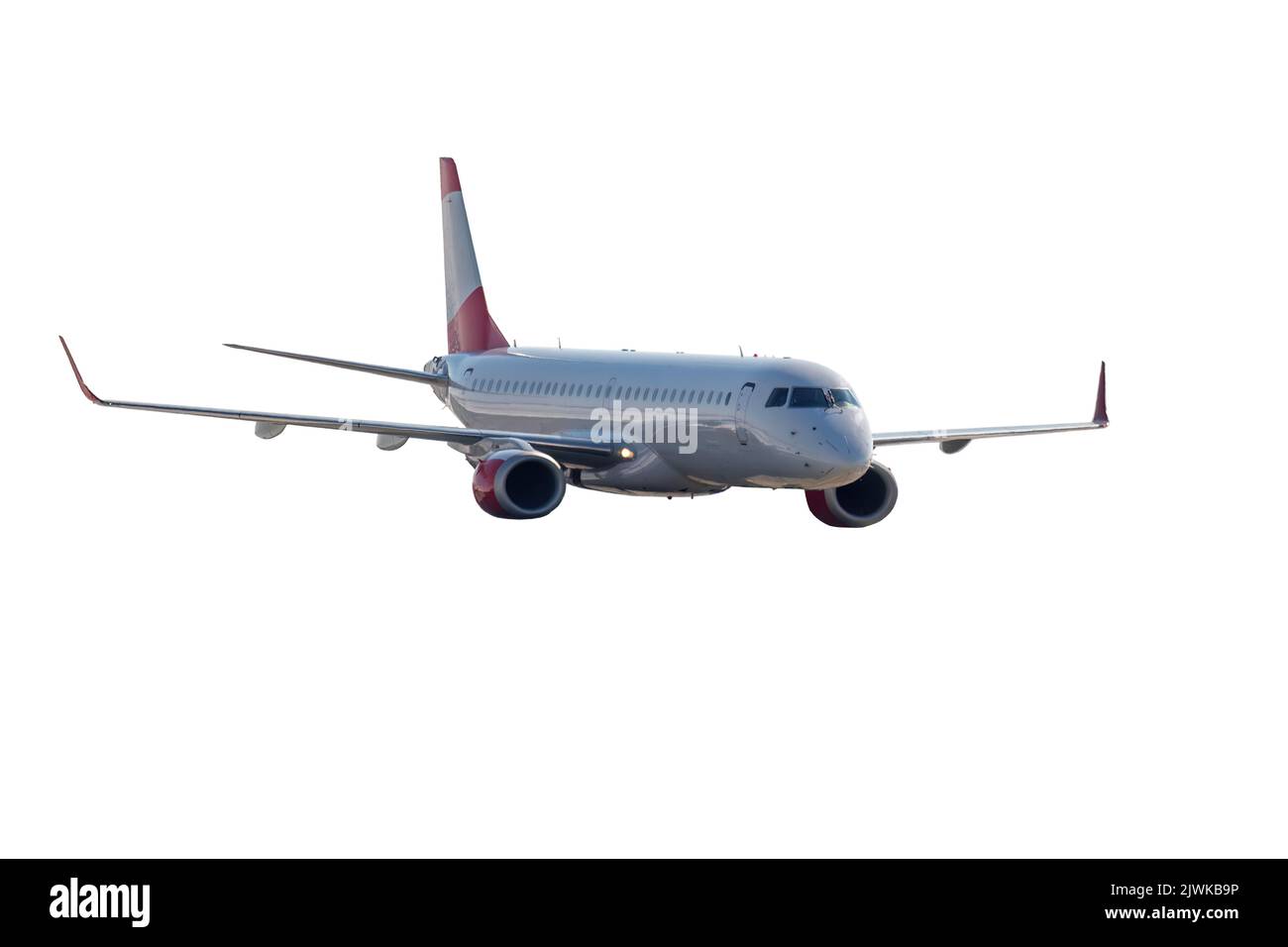 Vue panoramique de l'avion ?� r?�action, isol?�. Avion ?� r?�action moderne avec corps se pr?�parer ?� 